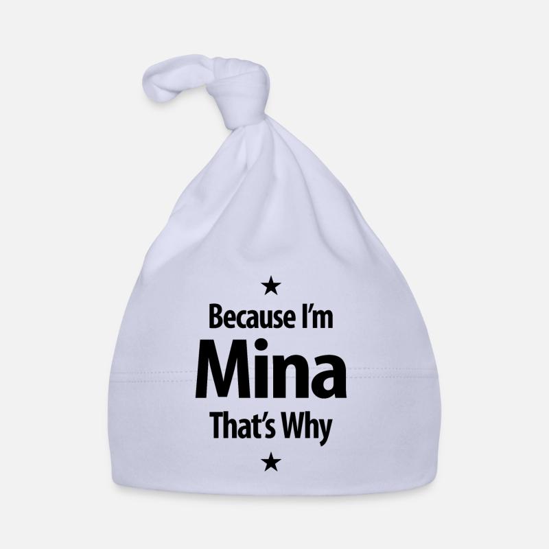 Mina Personalized Name Birthday Gift Organic Baby Cap