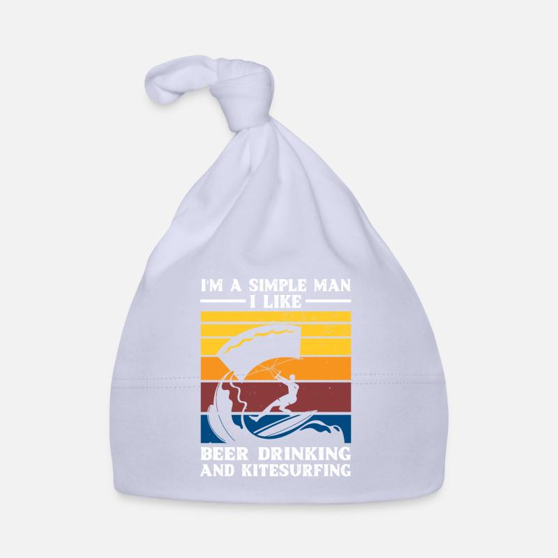Kitesurf Kitesurf Kitesurf Kitesurf cadeau - Bonnet bio Bébé - ciel