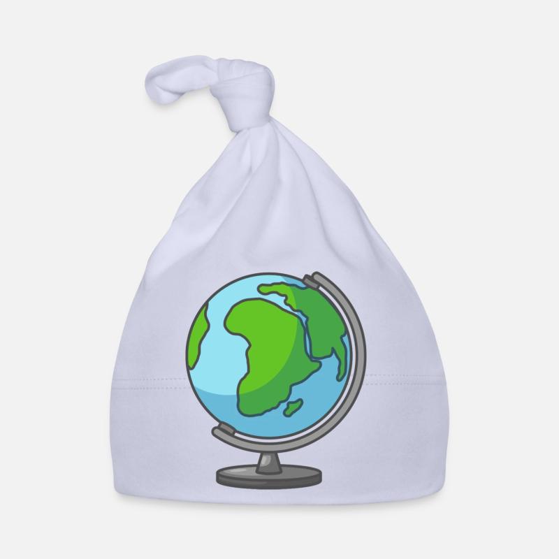Globe Earth World Globe Globe Organic Baby Cap