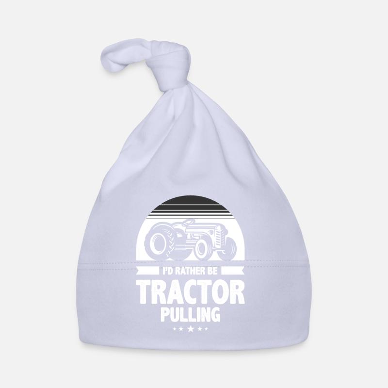 tractor pulling, tractor pulling tractors, - Organic Baby Cap - sky
