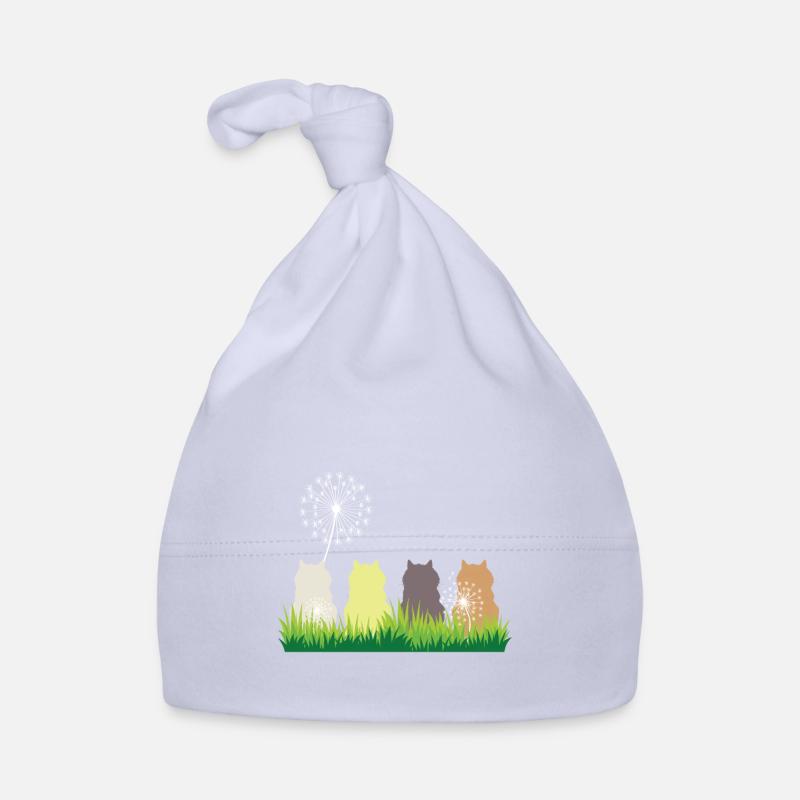 Chat pusteblume motif de chaton cadeau - Bonnet bio Bébé - ciel