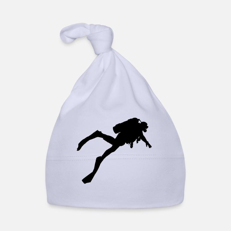 Diver Silhouette Diver Development Vacation Organic Baby Cap