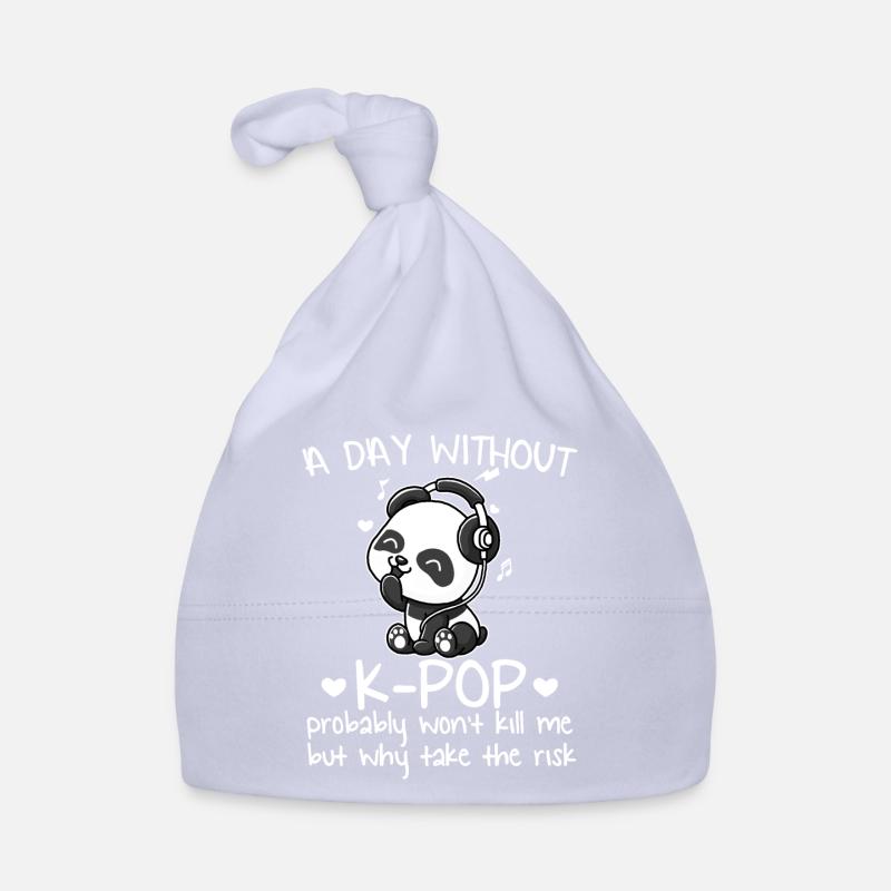 K-pop Panda K-pop compartiments K-pop cadeau - Bonnet bio Bébé - ciel