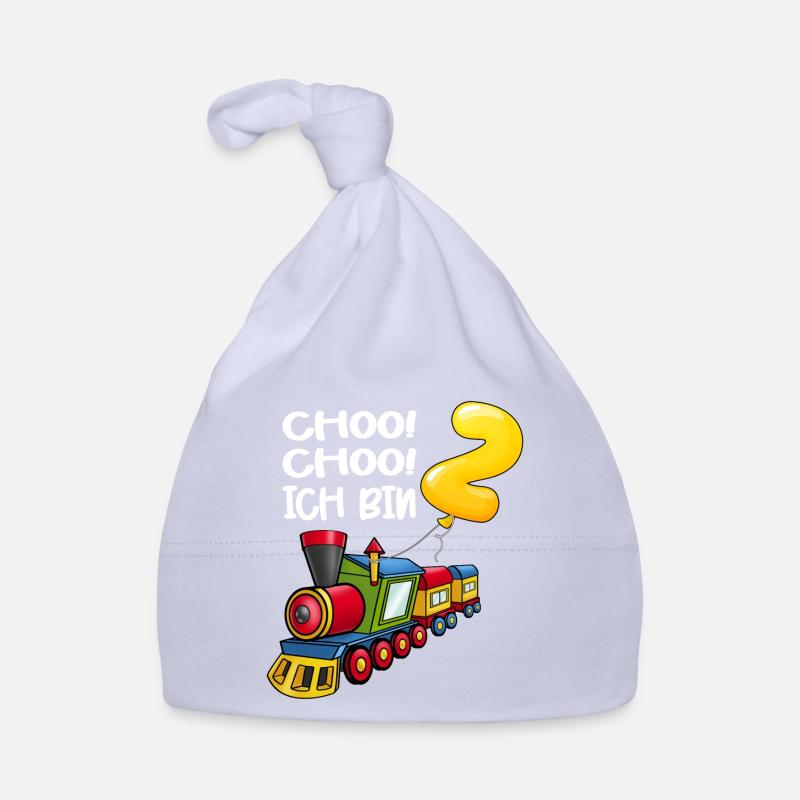 Choo Choo I Am 2 Years Old Train Boy Birthday Organic Baby Cap