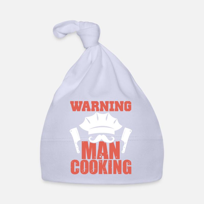 warnung mann kochen - Baby Bio-Mütze - Sky