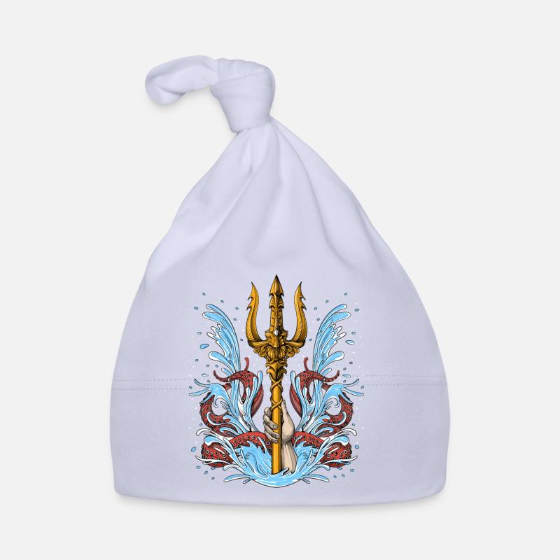 Poseidon Trident - Baby Bio-Mütze - Sky