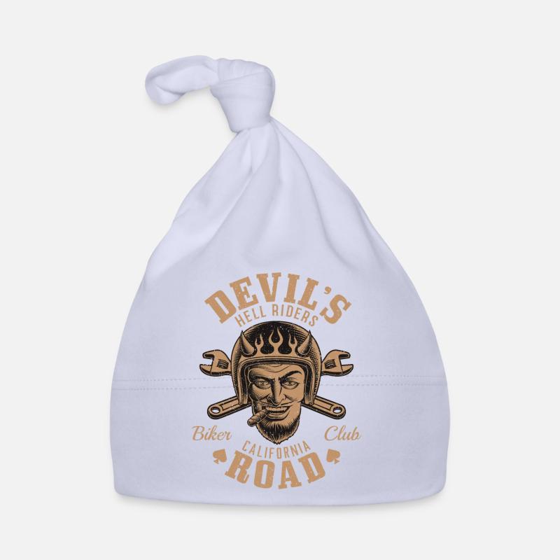 Devil's Hell Riders Biker Devil Motorcycle Club Organic Baby Cap