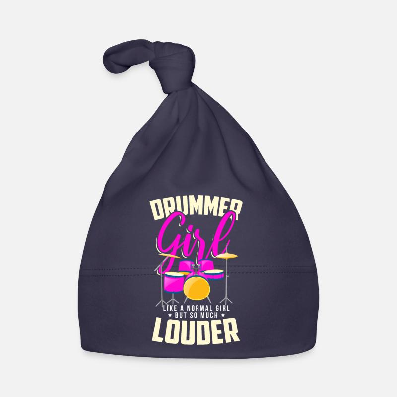 Schlagzeug Schlagzeuger Drummer Geschenk Baby Bio-Mütze
