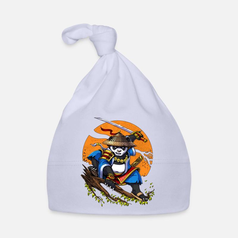 Panda Bär Samurai Baby Bio-Mütze