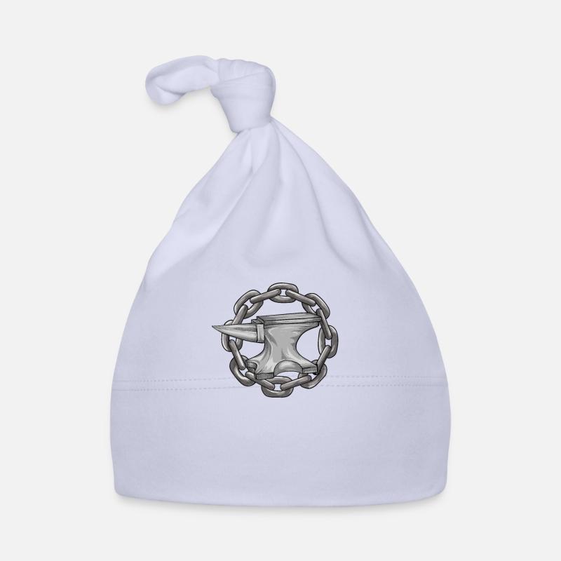 Schmied Amboss Hammer Hifschmied Schmiede Geschenk Baby Bio-Mütze