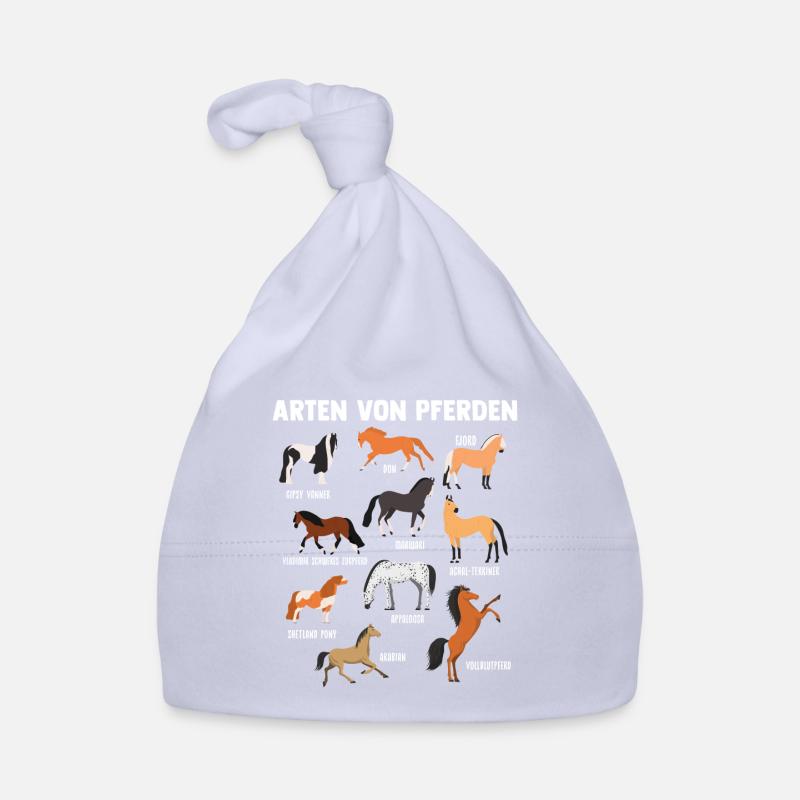 Pferd Pferde Pferderassen Geschenk Baby Bio-Mütze