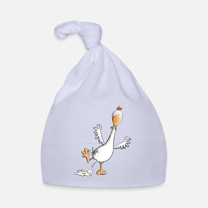 Happy chicken lays an egg Organic Baby Cap