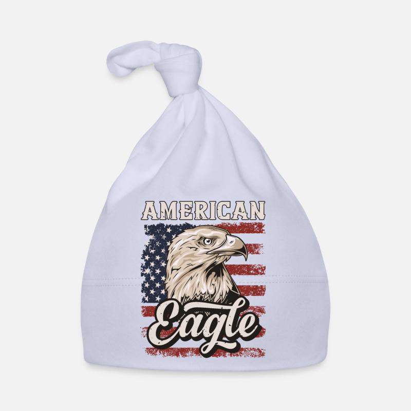 Bald Eagle American Eagle USA Flag Organic Baby Cap