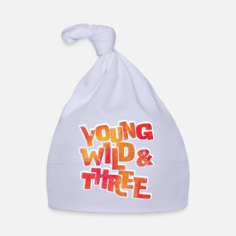 Young Wild Three 3 Geburtstag 4 Baby Bio-Mütze