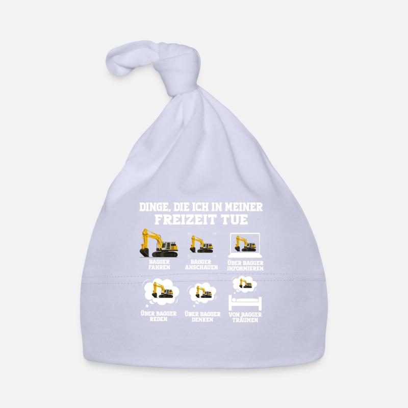 Bagger Baggerfahrer Baggern Geschenk - Baby Bio-Mütze - Sky