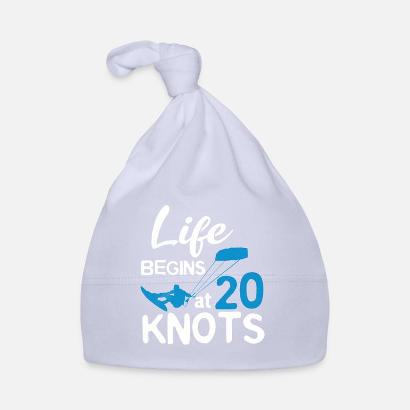 La vie commence 20 nœuds Kiteboard Planche à voile Surf Bonnet bio Bébé
