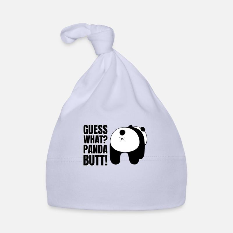 Devine quoi? Panda Butt Bear Disant Humour Jeu de mots Bonnet bio Bébé