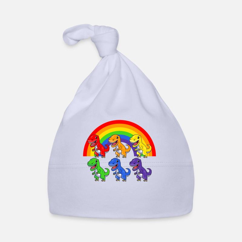 LGBT Rainbow Dinosaurs Pride T-Rex Gift Organic Baby Cap