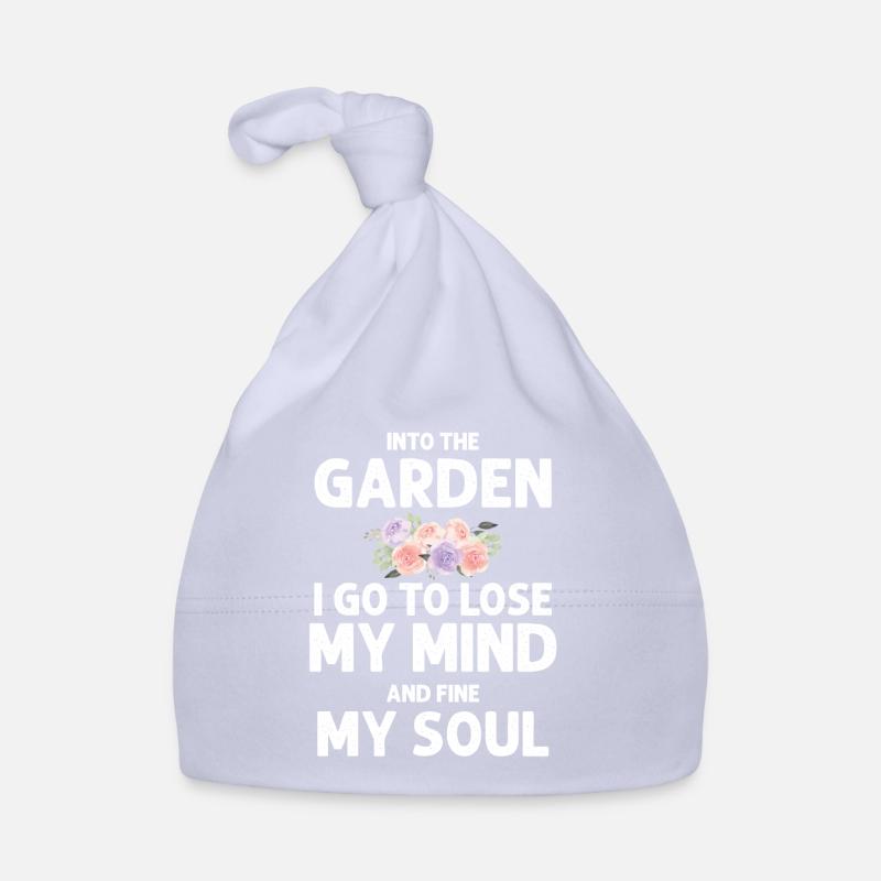 Gartenzitat in den Garten Ich gehe Baby Bio-Mütze