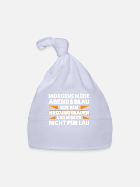 Heizungsbauer Heizungsbau Heizung Geschenk - Baby Bio-Mütze - Sky - Vorne
