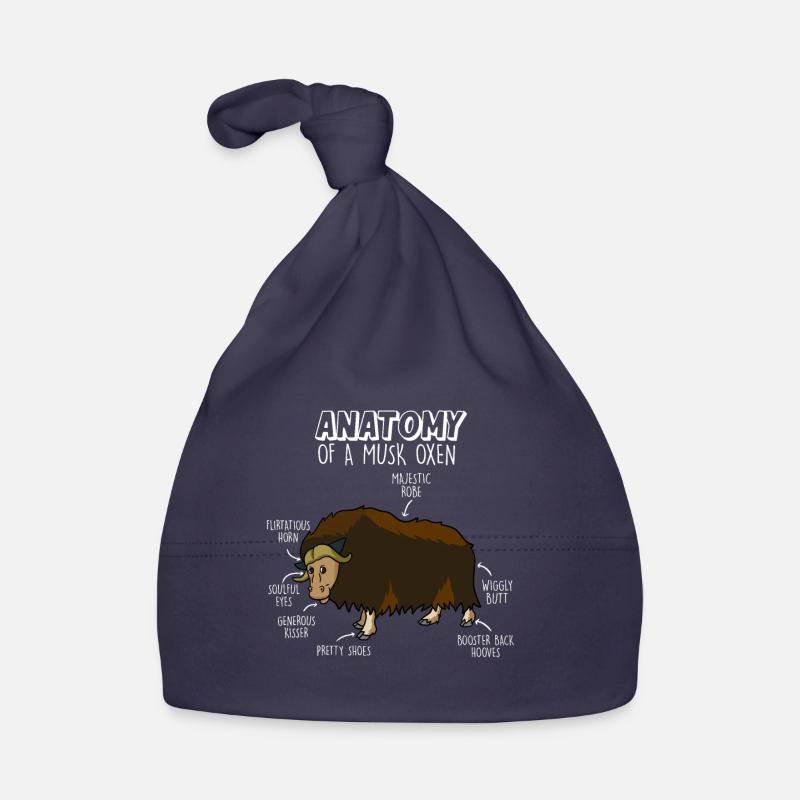 Moschusochsen-anatomie-geschenk Baby Bio-Mütze