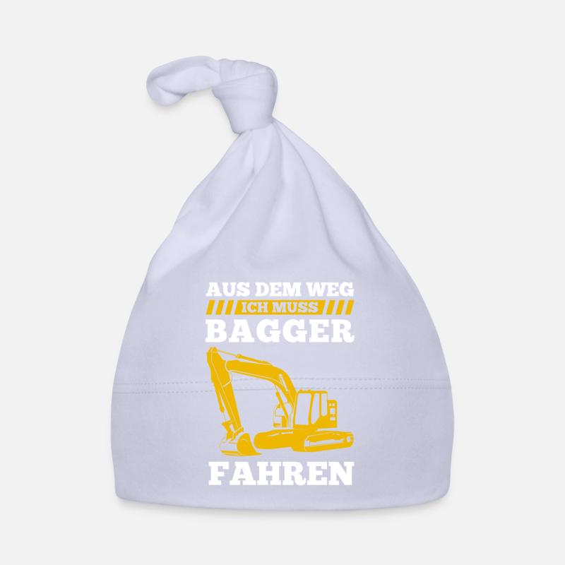 Bagger Bauplatz Baggerführer Geschenk Baby Bio-Mütze