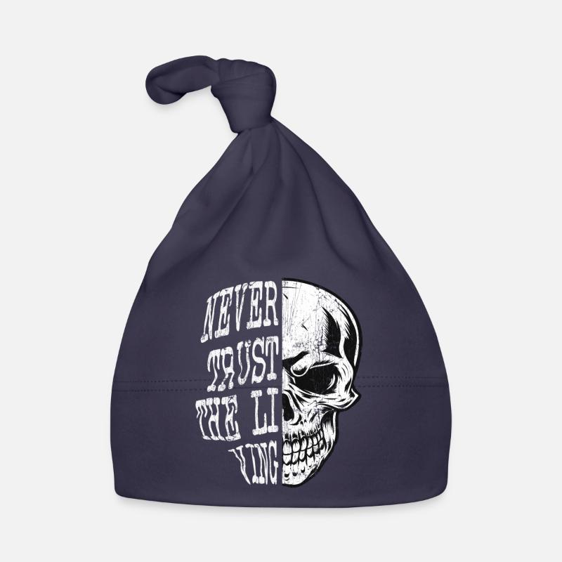 Skull Skeleton Saying Quotes Organic Baby Cap