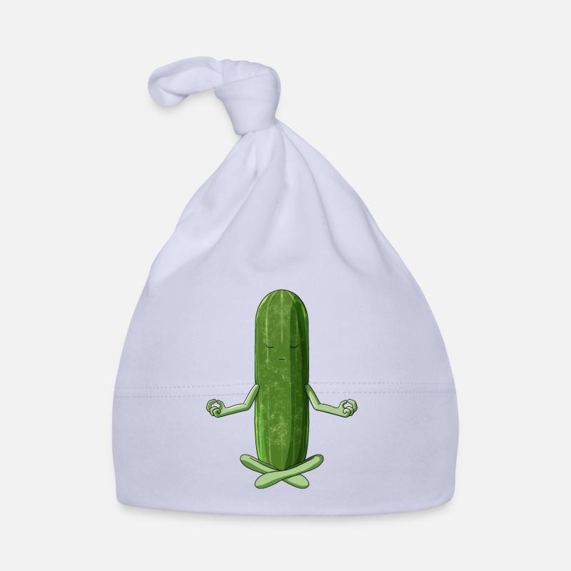 Fun Yoga Légume Méditation Concombre - Bonnet bio Bébé - ciel
