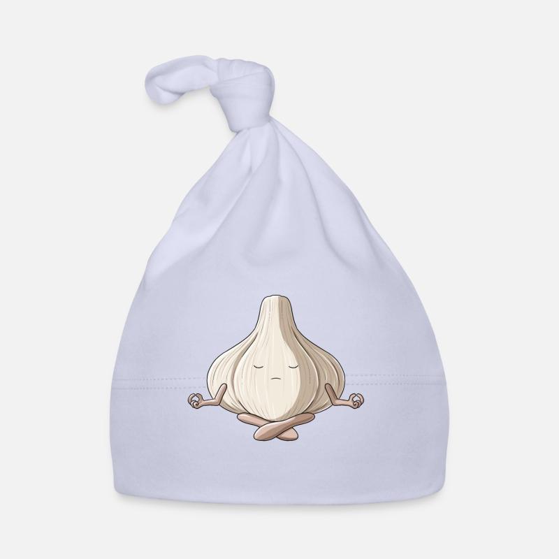 Funny Yoga Vegetable Meditating Garlic Organic Baby Cap