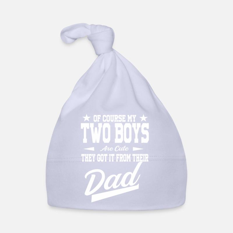 Vater von 2 Söhnen Dad 2 Sons Geschenk Baby Bio-Mütze