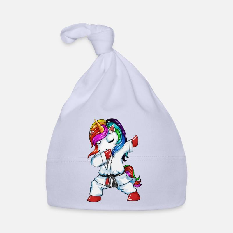 Karaté Jiu Jitsu Licorne Design Qui Danse Dabbing Bonnet bio Bébé
