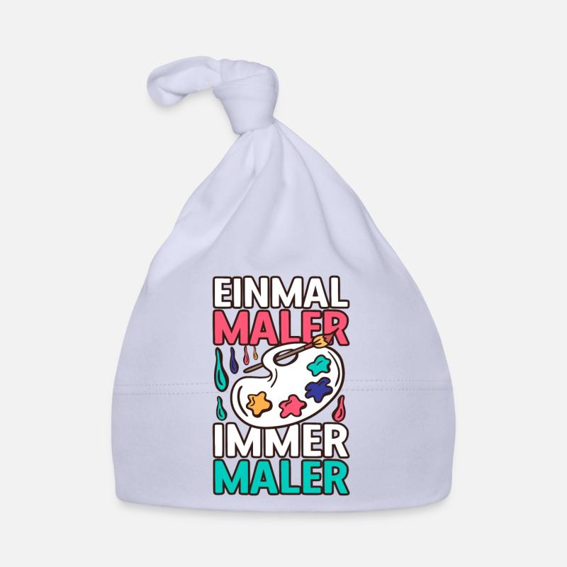 Einmal ein Maler, Immer ein Maler - Baby Bio-Mütze - Sky