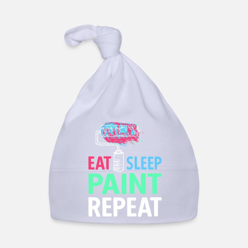 Maler Malerei Malen Eat Sleep Paint Repeat Baby Bio-Mütze