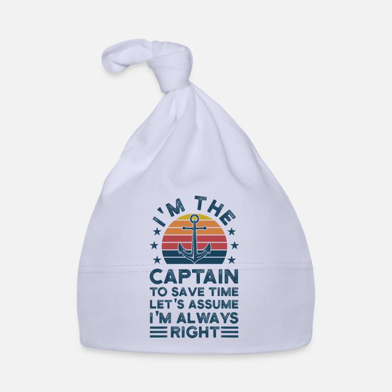 Captain Captains Boating Gift Organic Baby Cap