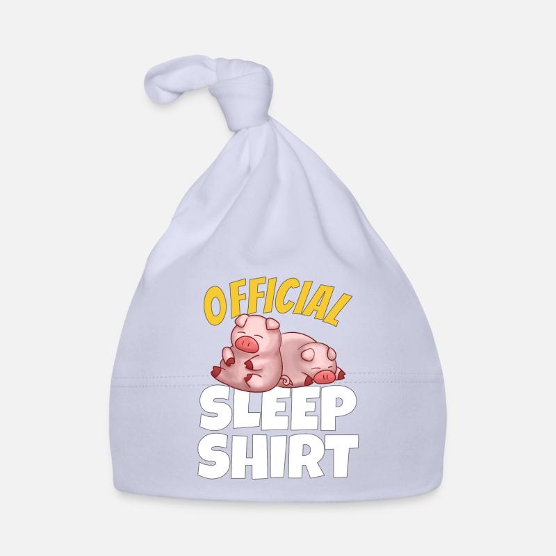 Cadeaux mignons de cochon endormi - Bonnet bio Bébé - ciel
