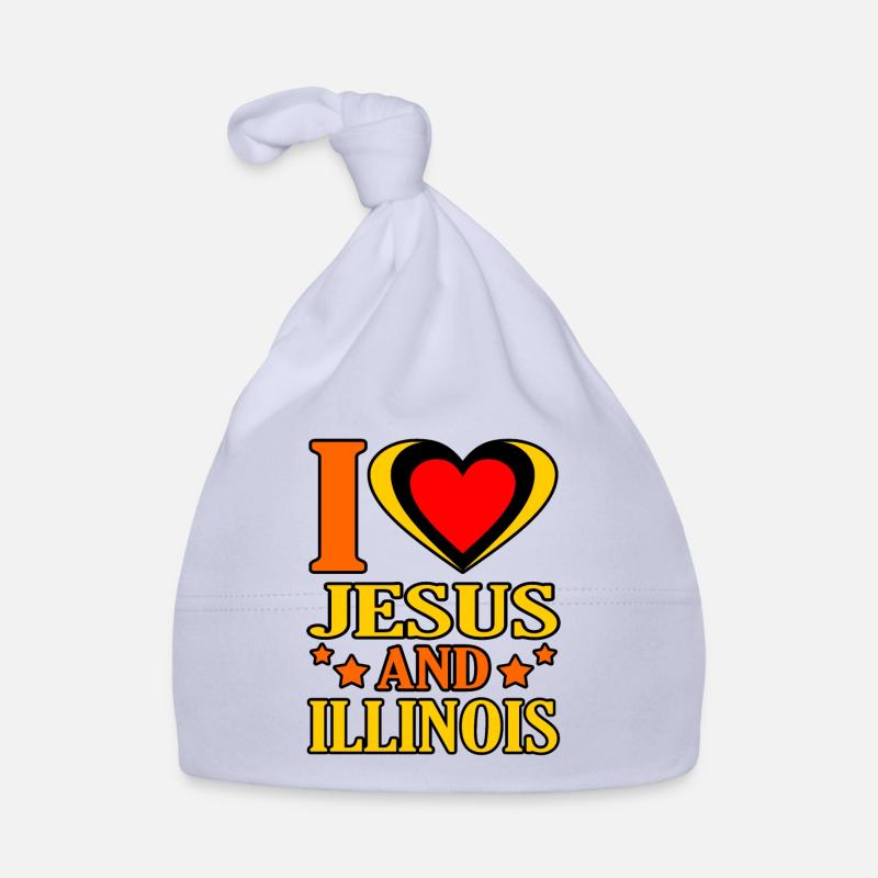 Ich Liebe Jesus Und Illinois Geschenk Baby Bio-Mütze