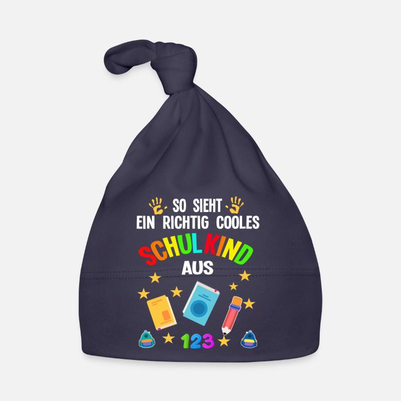 Schulkind Schulanfang Einschulung Geschenk Baby Bio-Mütze