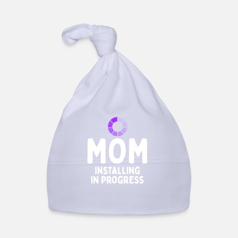 Installing Mom In Progress, Pregnancy Announcement Organic Baby Cap