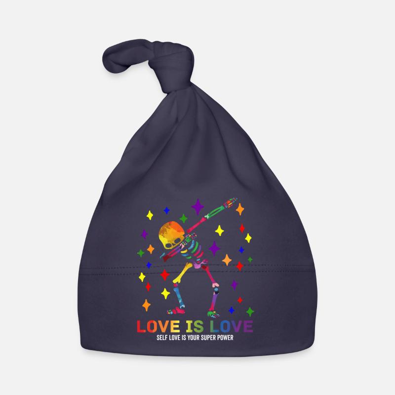 LGBT LGBTQ Dabbing Skeleton Organic Baby Cap