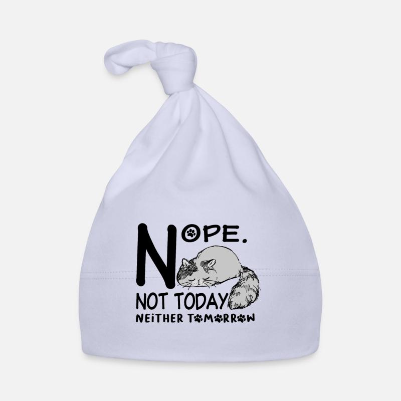 Lazy cat not today and tomorrow also non-putty Organic Baby Cap