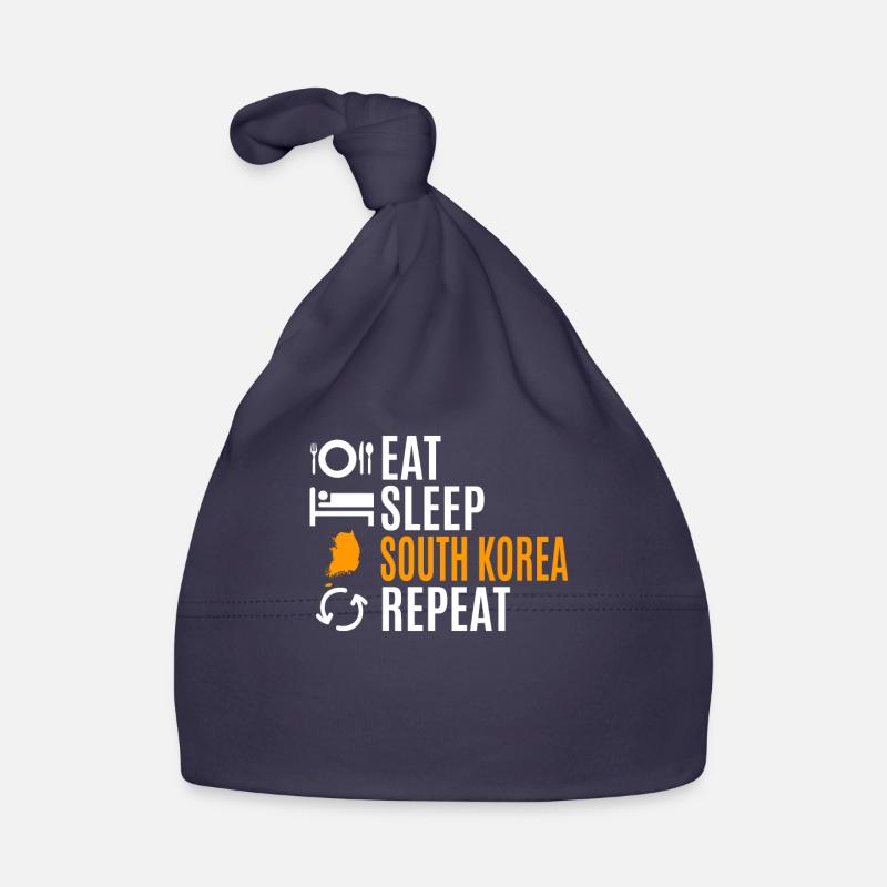 Eat Sleep Corée du Sud Repeat Gift Bonnet bio Bébé