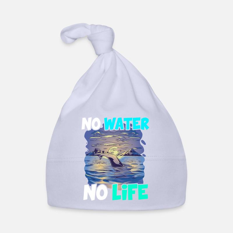 Pas d’eau pas de vie Protection de l’environnement Planète Océan Mer - Bonnet bio Bébé - ciel