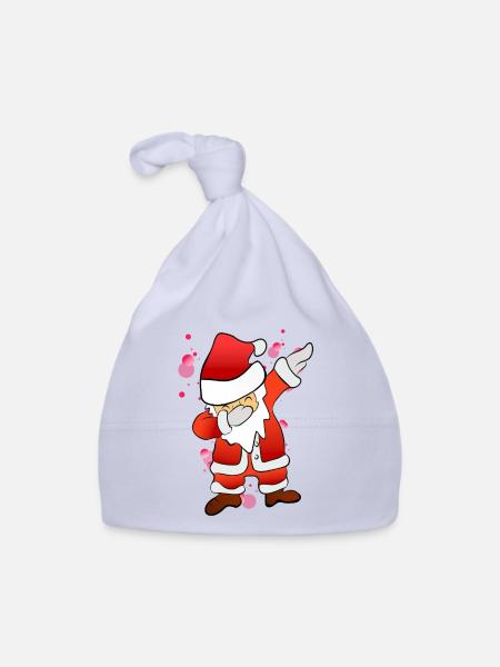 Dabbing Nikolaus - Baby Bio-Mütze - Sky - Vorne