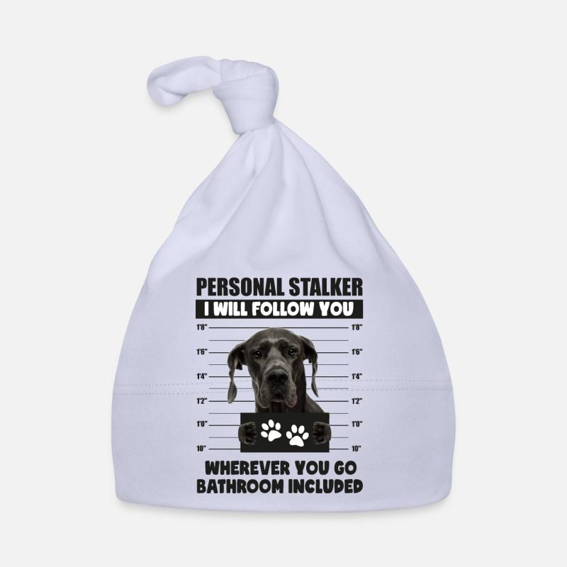 Personal Stalker Dog, Great Dane, Cane Darso, Gift Bonnet bio Bébé