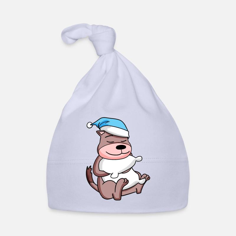 Weasel with pillow and sleeping cap Organic Baby Cap