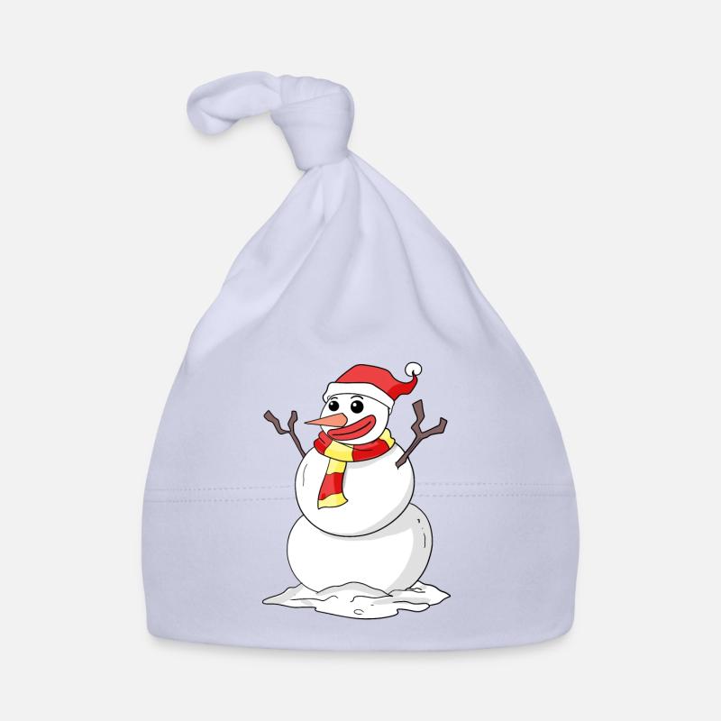 Schneemann Schnee Weihnachten Geschenkidee Baby Bio-Mütze