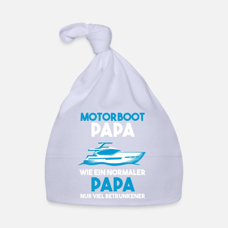 Motorboot Papa Bootsfahrer Geschenk Baby Bio-Mütze