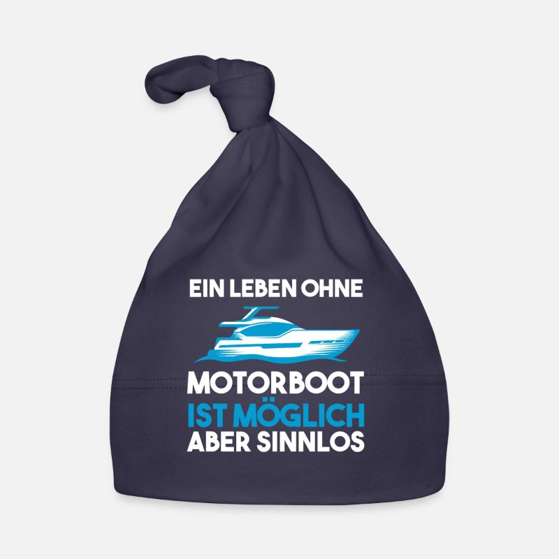 Motorboot Boot Bootfahren Geschenk Baby Bio-Mütze