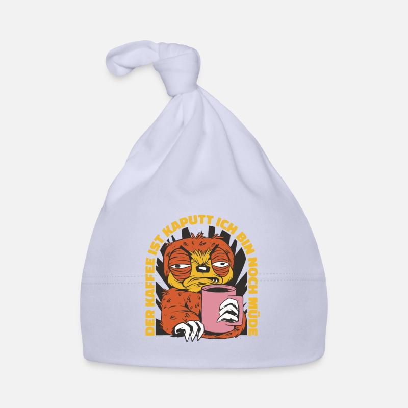 Le café est cassé Je suis toujours fatigué - Bonnet bio Bébé - ciel