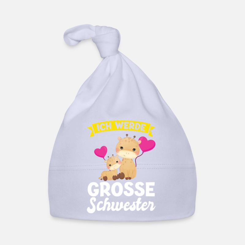 2 Giraffen Grosse Schwester Schwestern Geschenk Baby Bio-Mütze